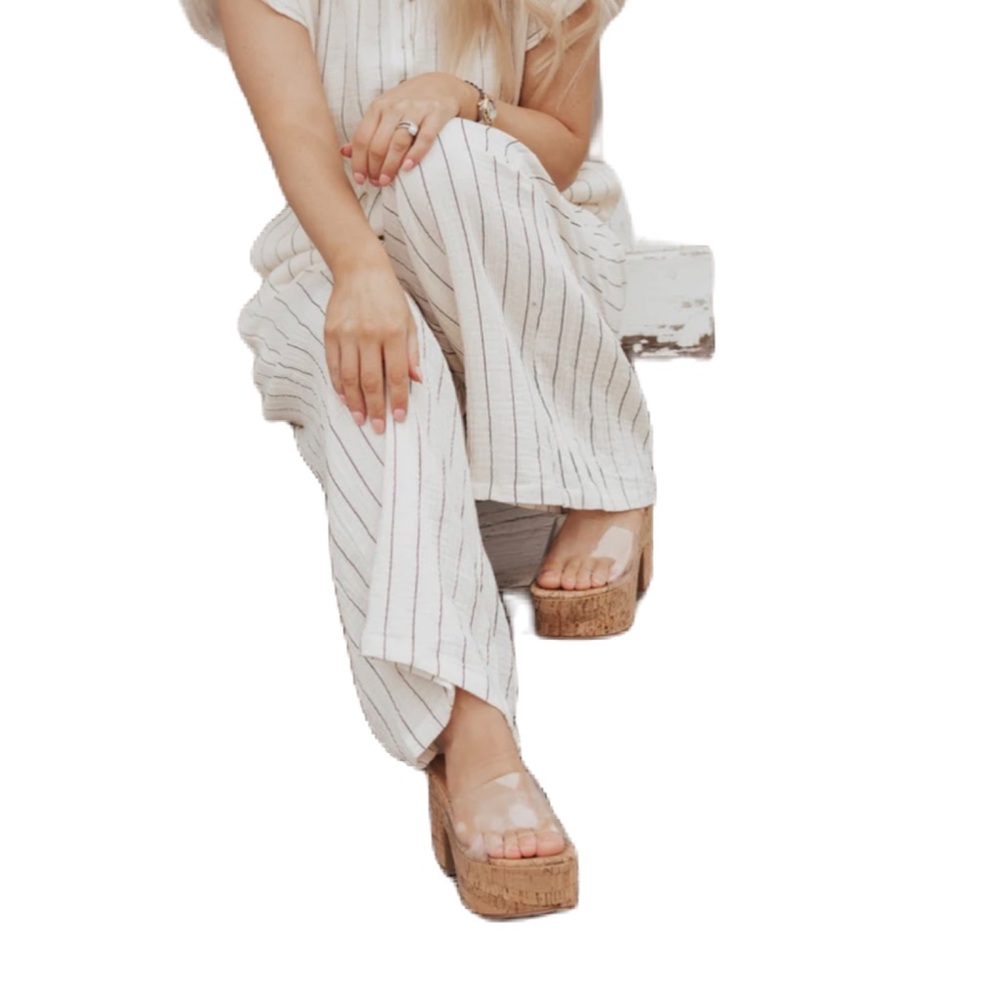 Schutz Arien Wedge In Neutral - - Picture 1 of 5